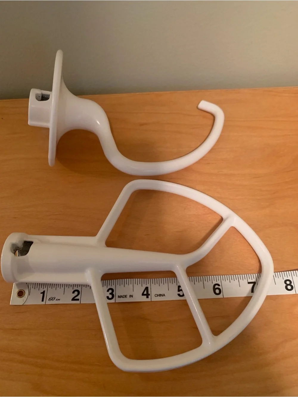 KitchenAid Tilt Head Stand Mixer Hook & Paddle Attachment Pair - Exc.Condition